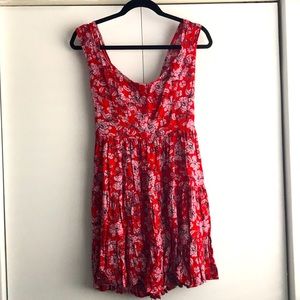 Floral red Band of Gypsies dress